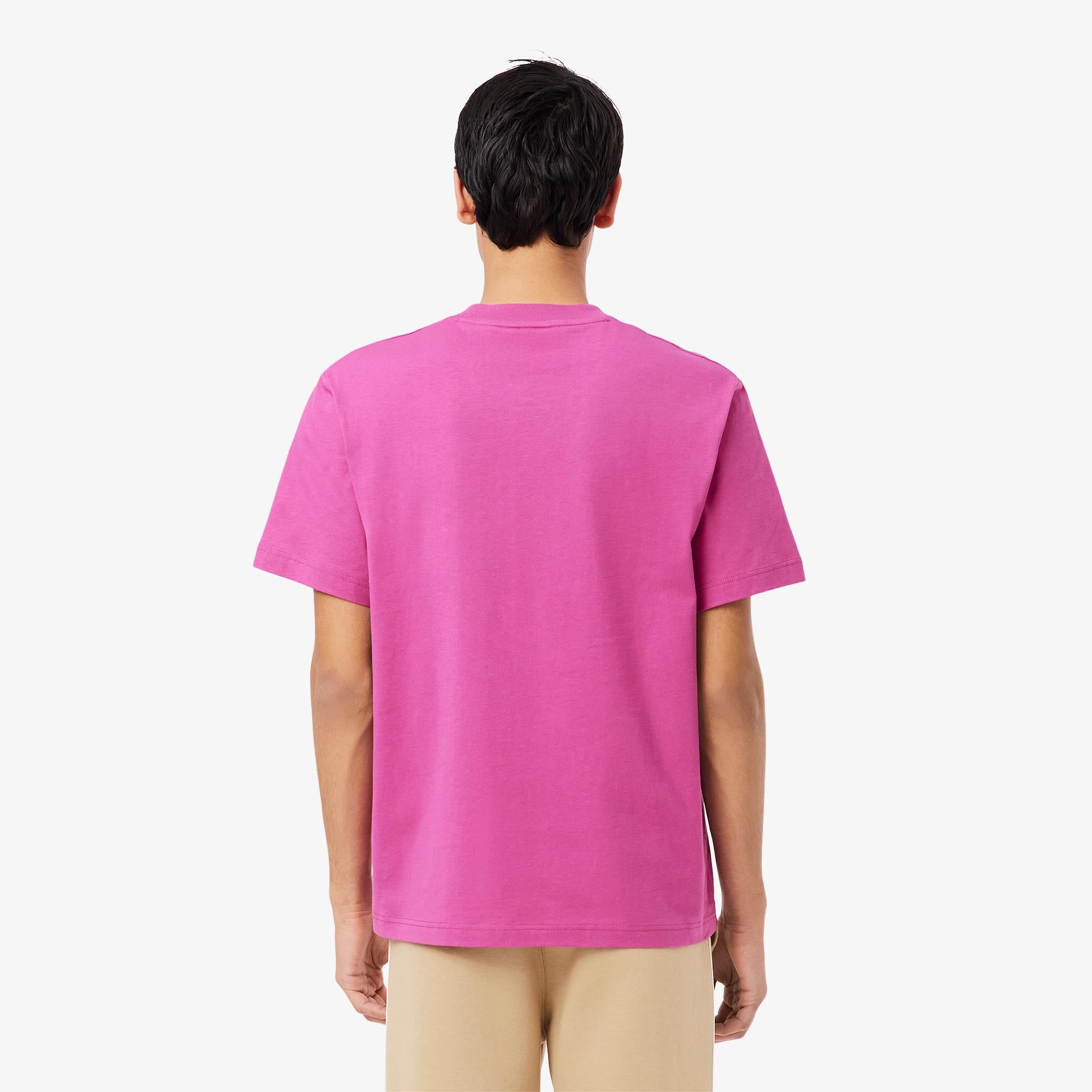 Lacoste Mens Classic Fit Cotton T-Shirt Malva
